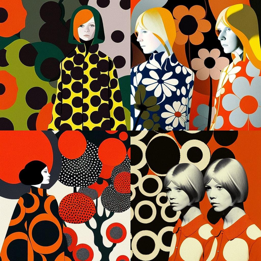 Marimekko style, Midjourney V4, render 1 of 4