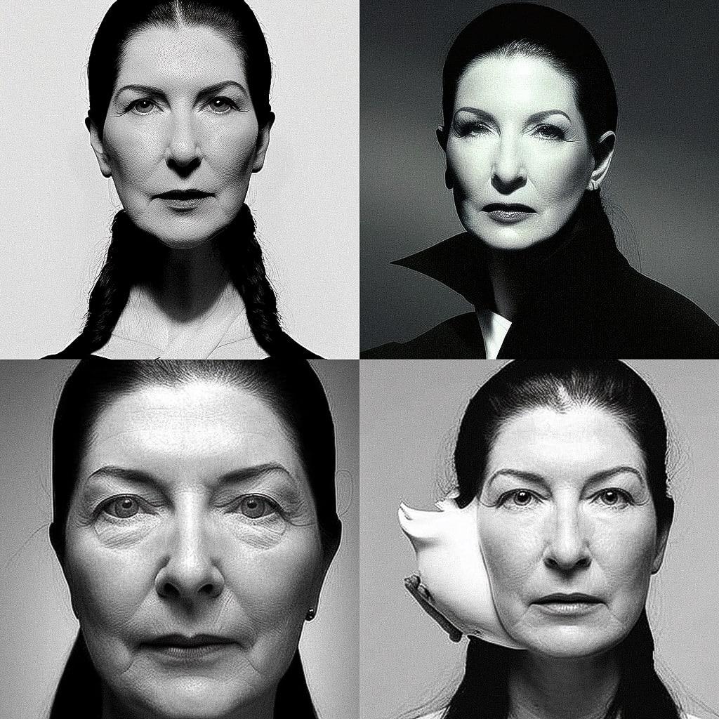 Marina Abramovic style, Midjourney V4, render 1 of 4