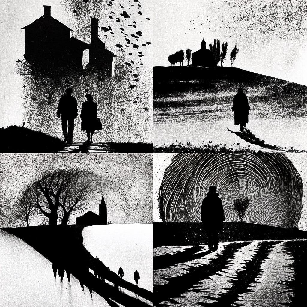 Mario Giacomelli style, Midjourney V4, render 1 of 4