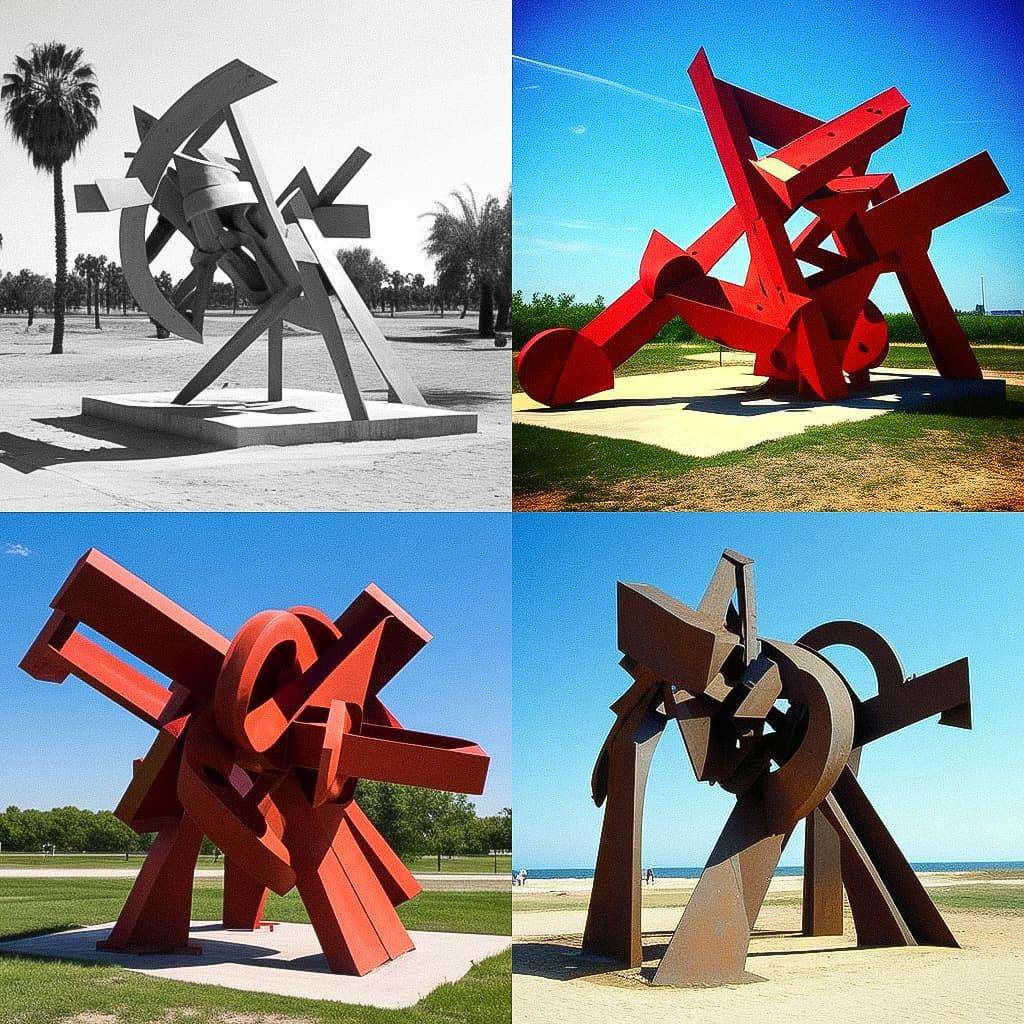 Mark di Suvero style, Midjourney V4, render 1 of 4