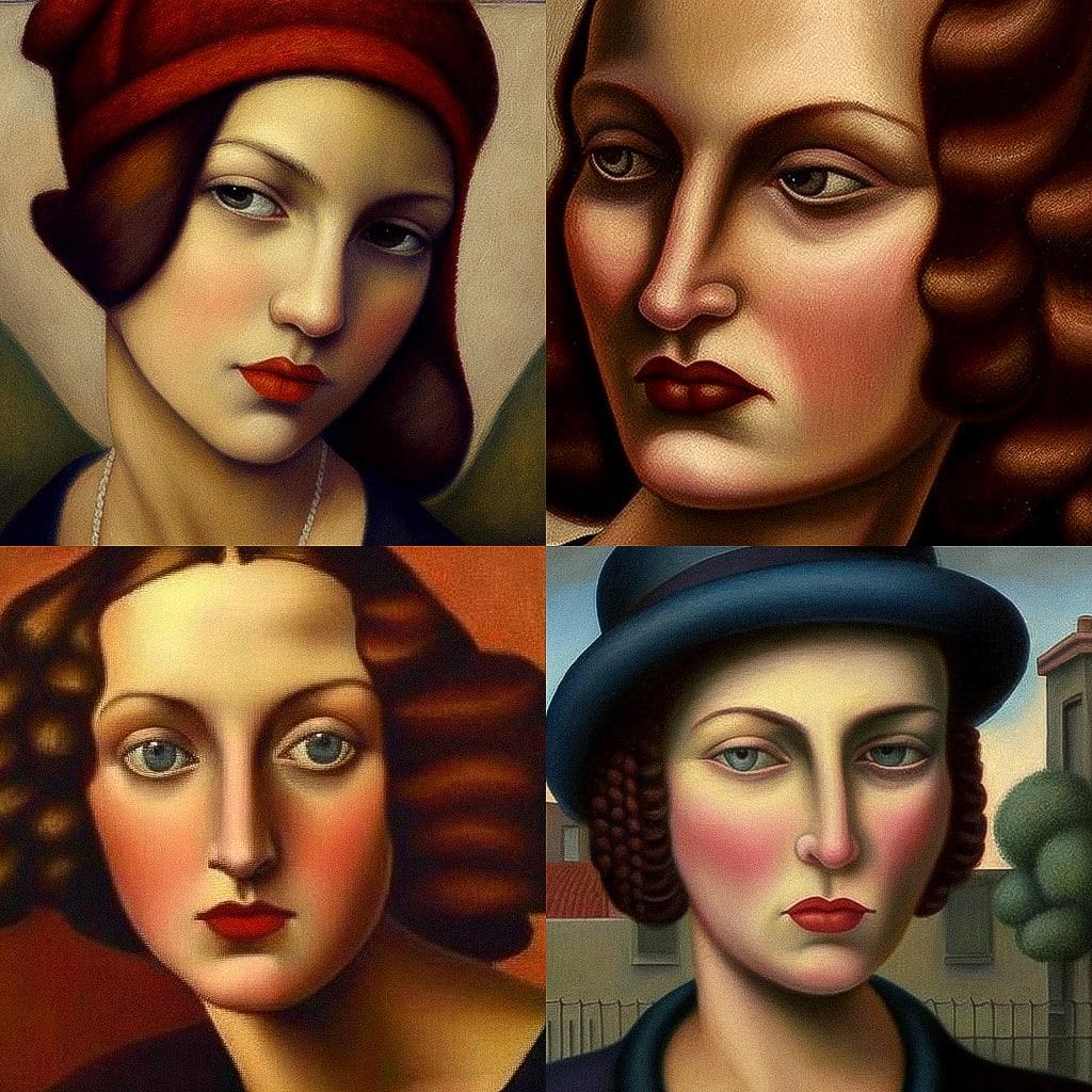 Mark Gertler style, Midjourney V4, render 1 of 4