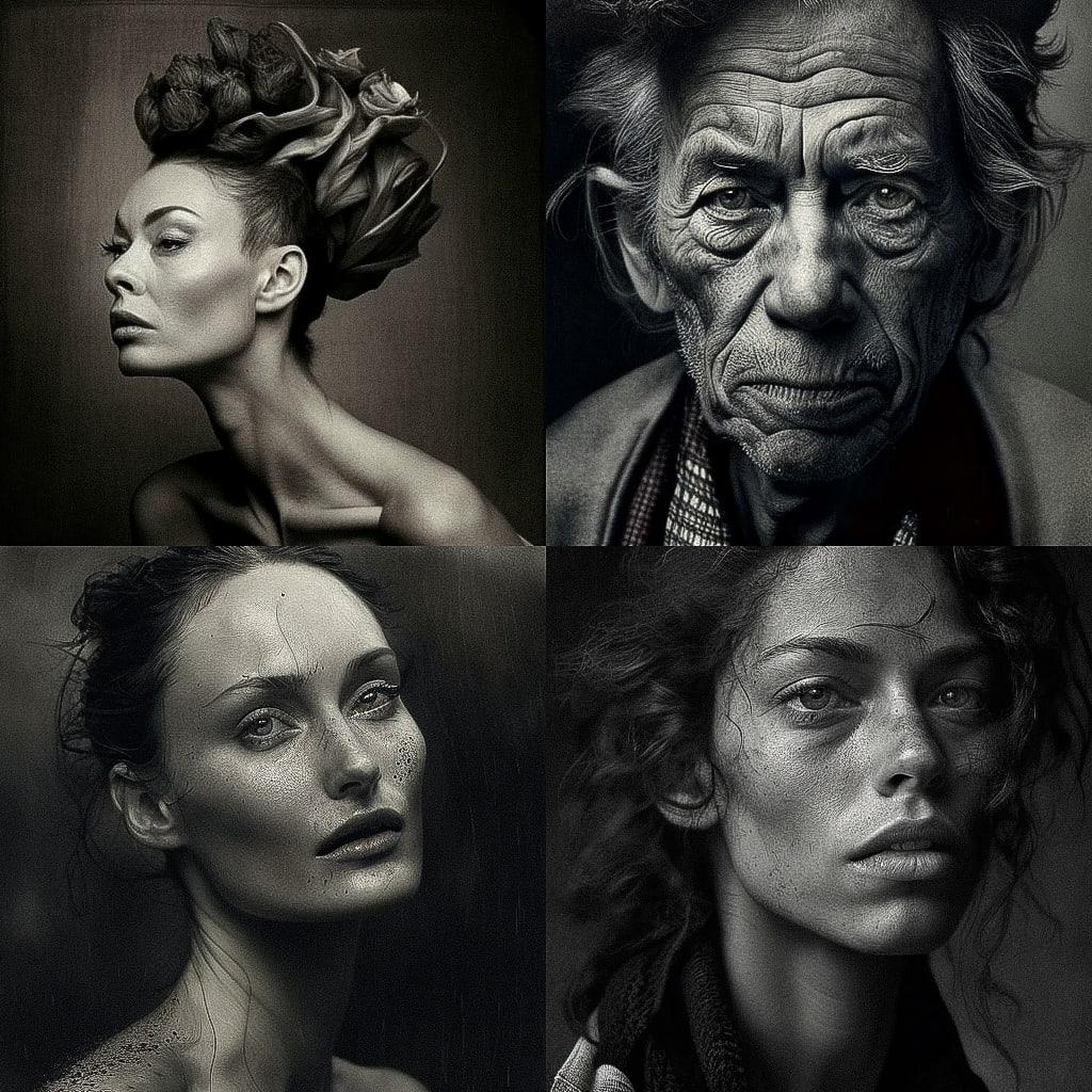 Mark Seliger style, Midjourney V4, render 1 of 4