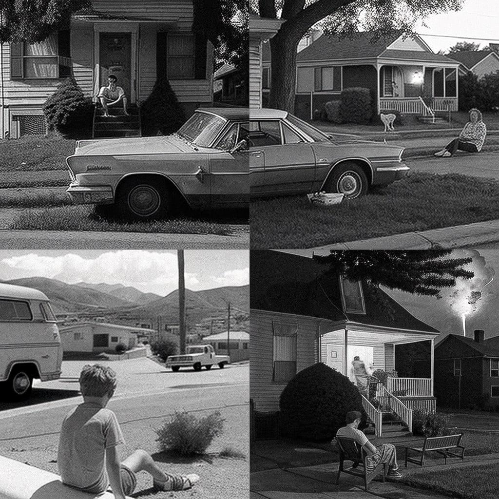 Mark Steinmetz style, Midjourney V4, render 1 of 4