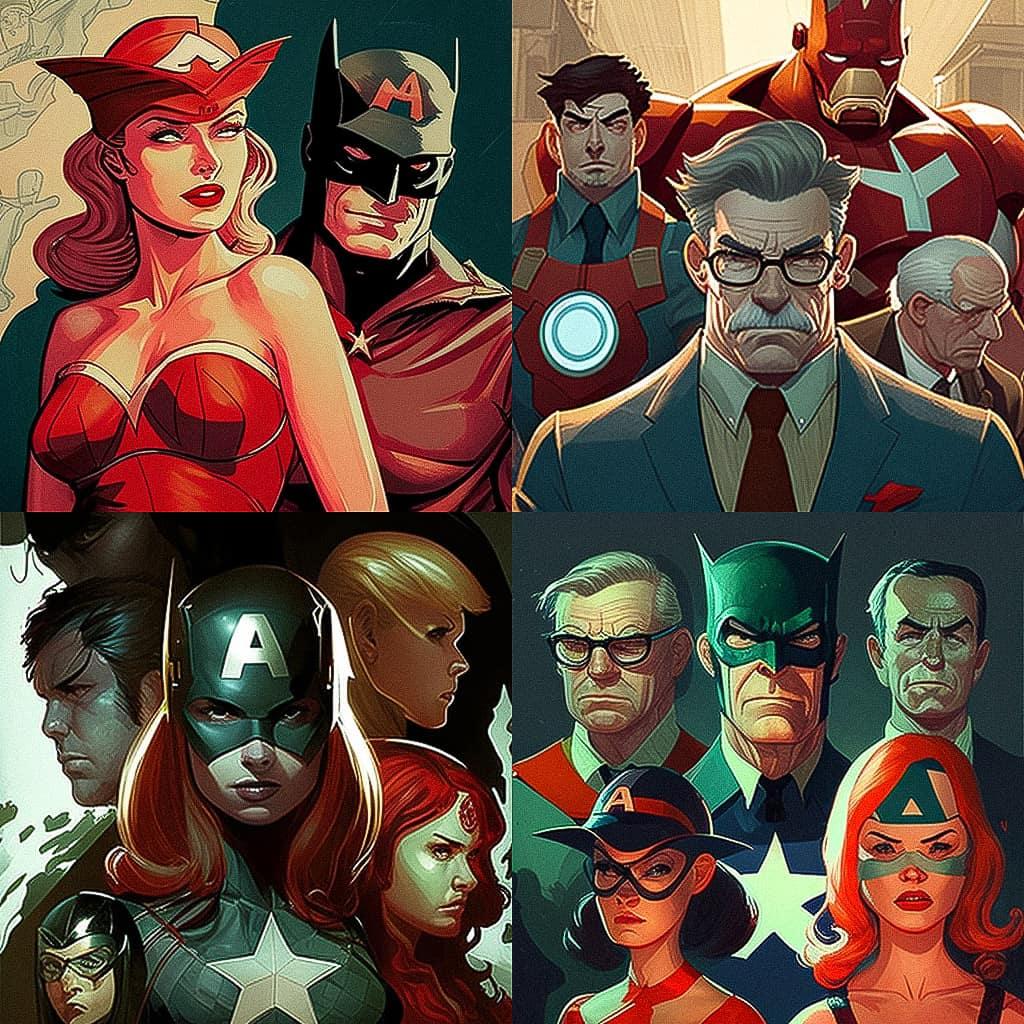 Mark Waid style, Midjourney V4, render 1 of 4