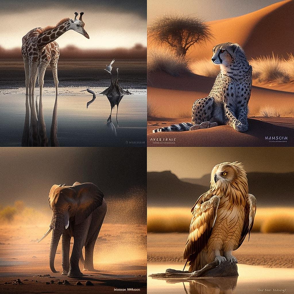 Marsel van Oosten style, Midjourney V4, render 1 of 4