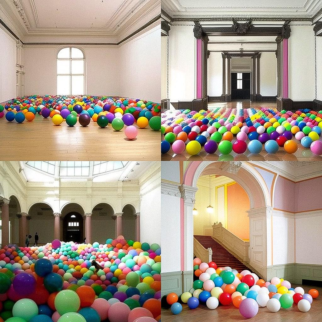 Martin Creed style, Midjourney V4, render 1 of 4