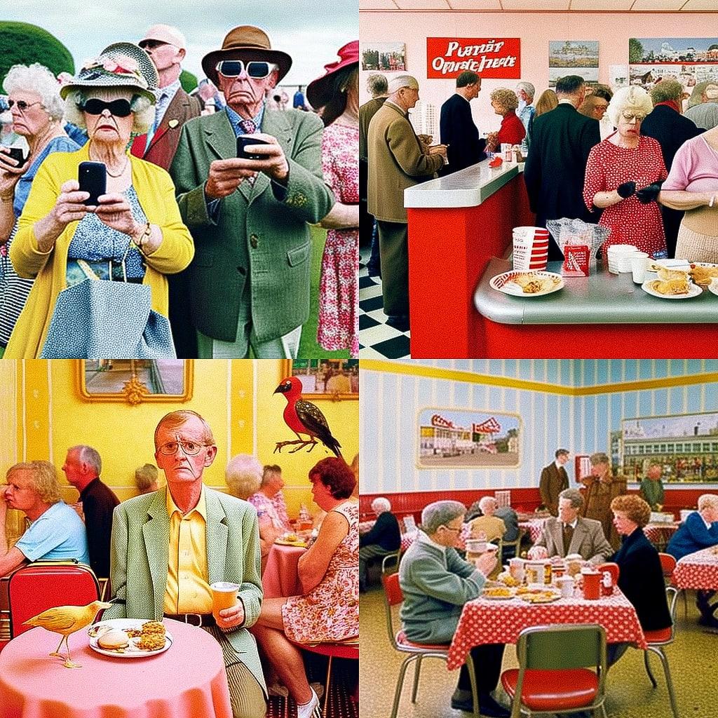 Martin Parr style, Midjourney V4, render 1 of 4