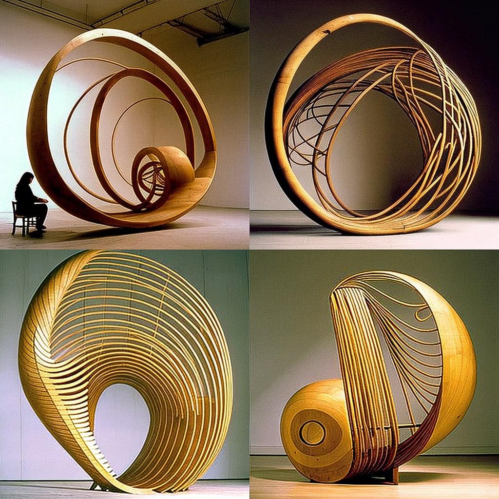 Martin Puryear style, Midjourney V4, render 1 of 4
