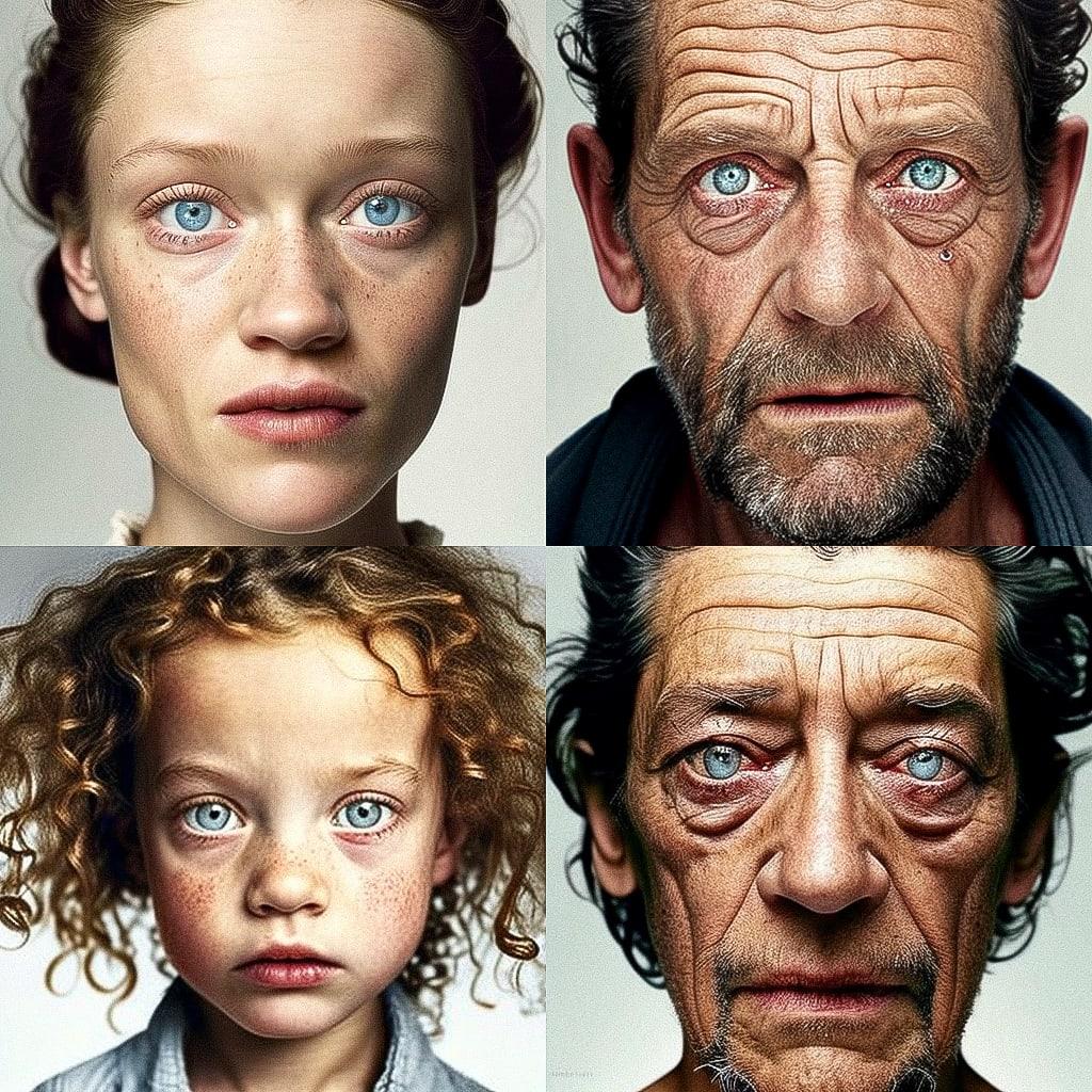 Martin Schoeller style, Midjourney V4, render 1 of 4