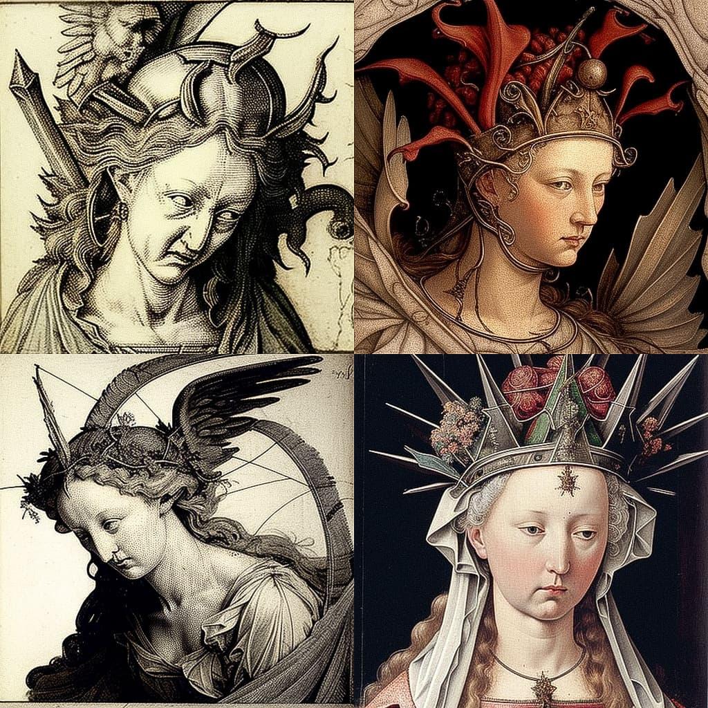 Martin Schongauer style, Midjourney V4, render 1 of 4