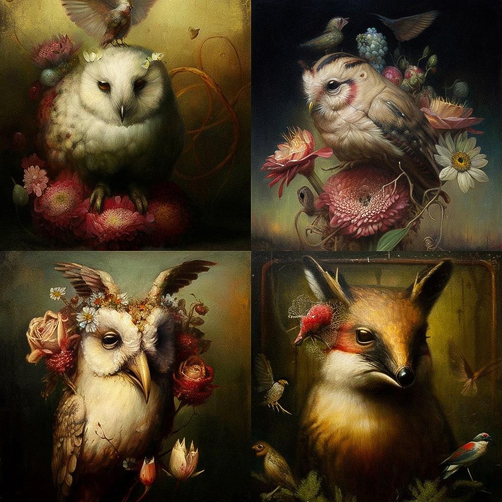 Martin Wittfooth style, Midjourney V4, render 1 of 4