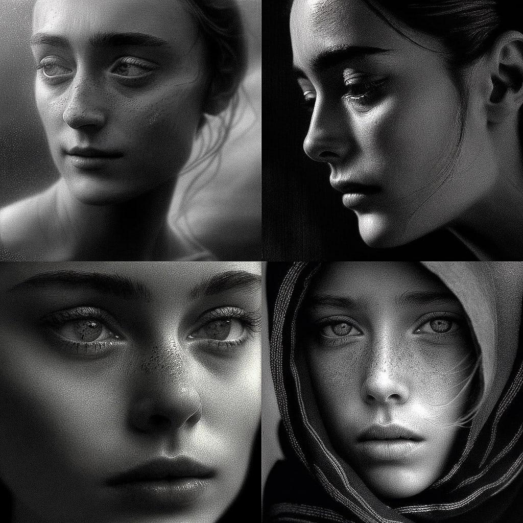 Martine Franck style, Midjourney V4, render 1 of 4
