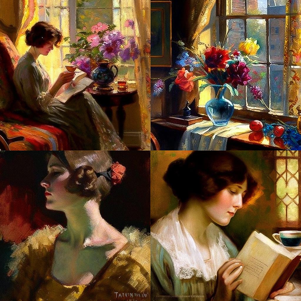 Mary Bradish Titcomb style, Midjourney V4, render 1 of 4