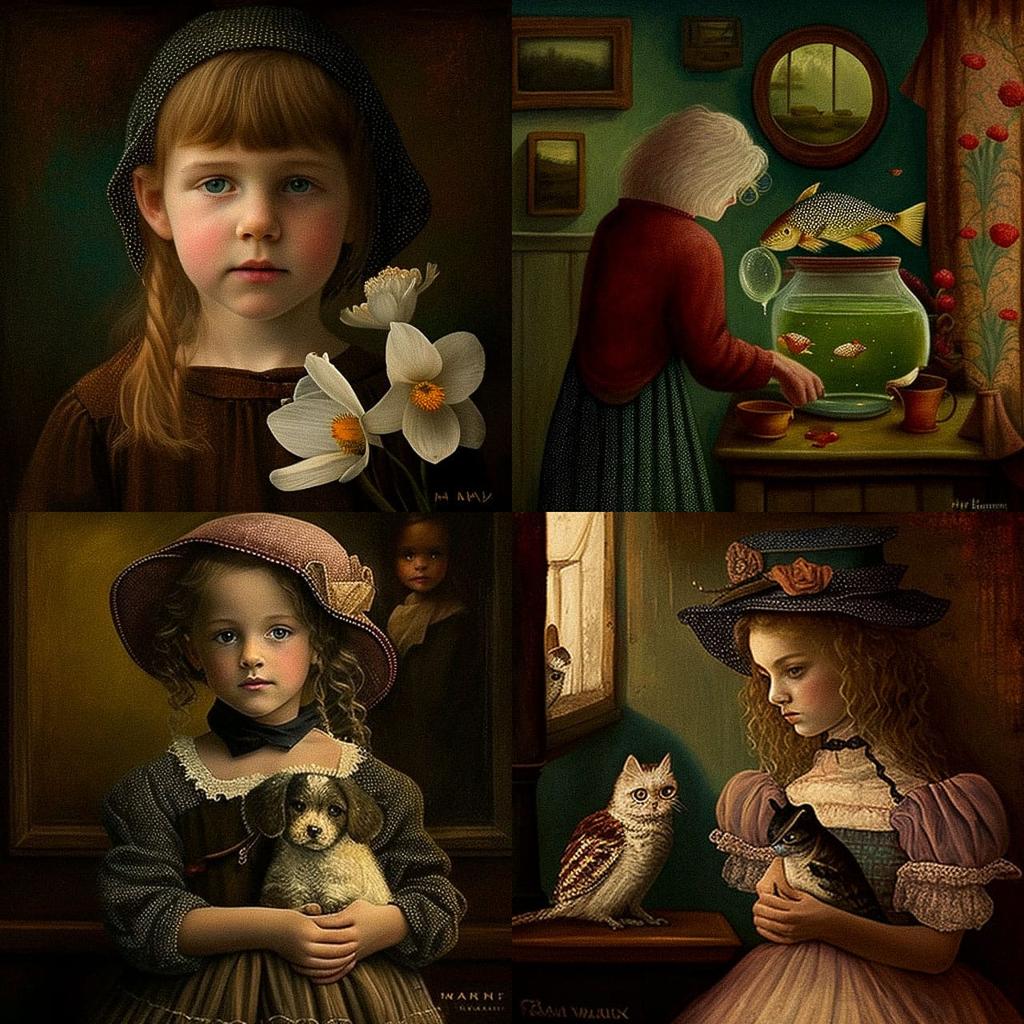 Mary Charles style, Midjourney V4, render 1 of 4
