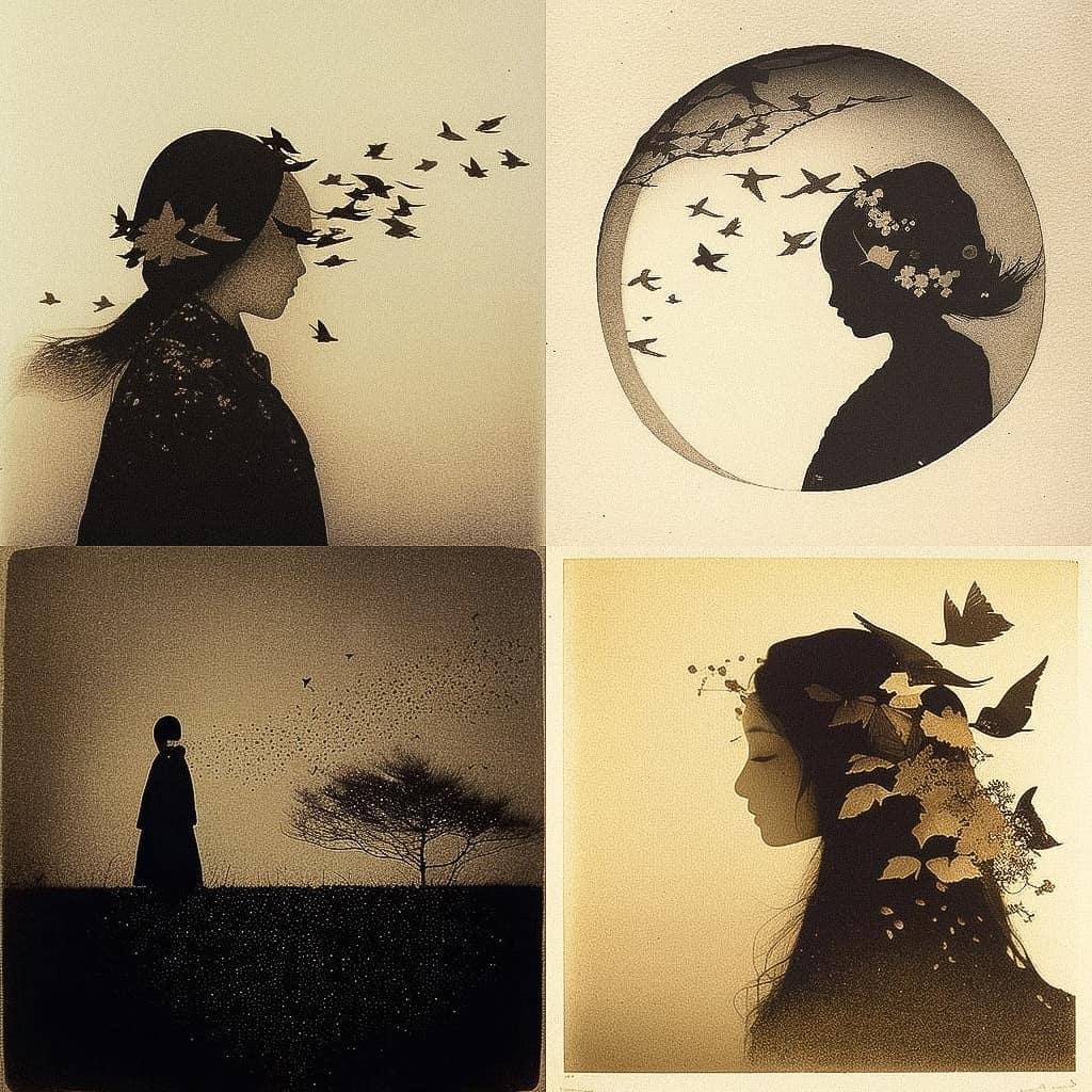 Masao Yamamoto style, Midjourney V4, render 1 of 4