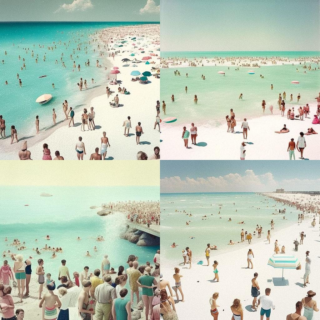 Massimo Vitali style, Midjourney V4, render 1 of 4