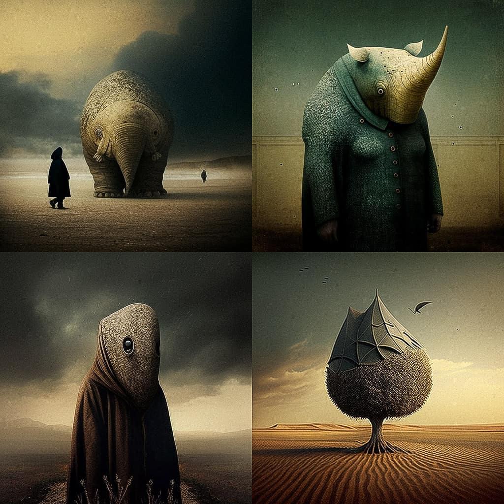 Matt Mahurin style, Midjourney V4, render 1 of 4