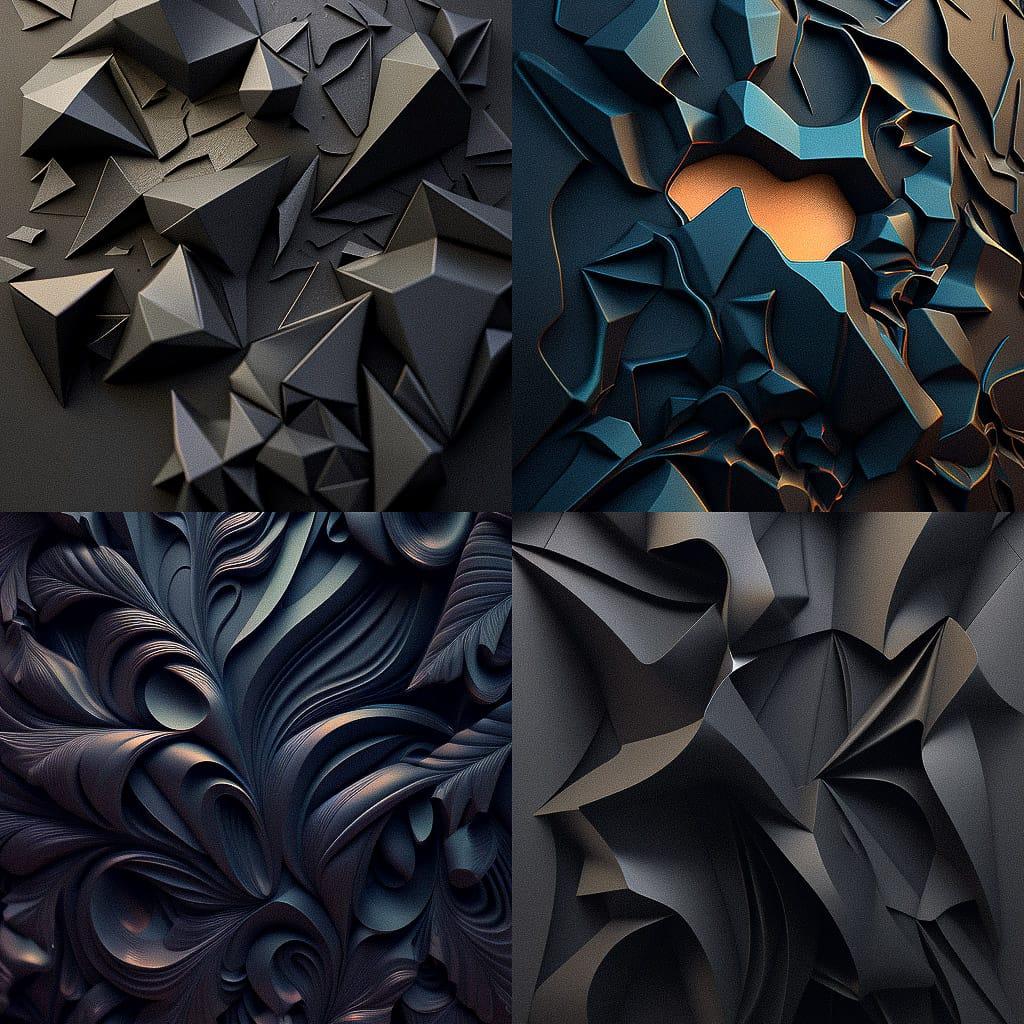 Matte texture style, Midjourney V4, render 1 of 4