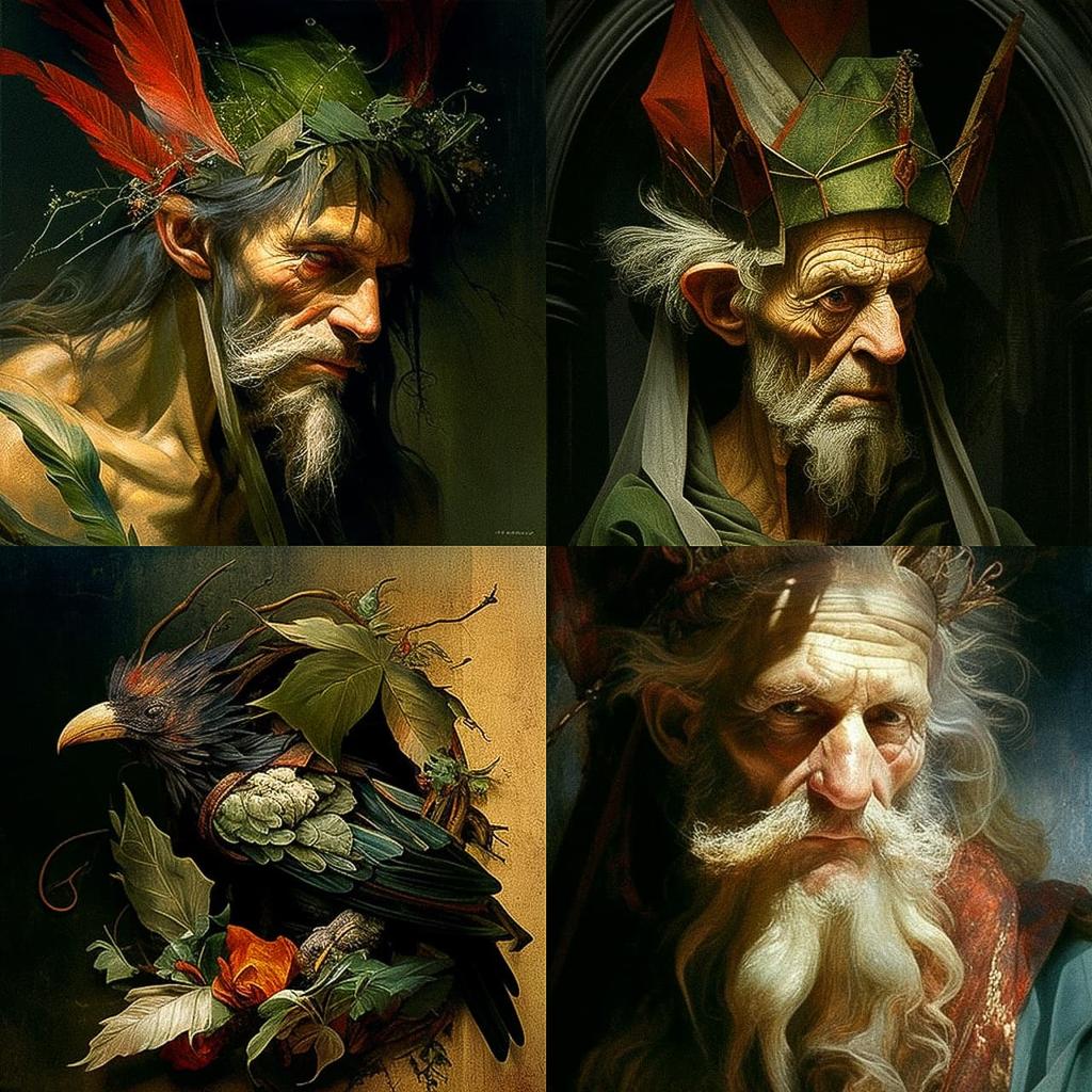 Matthias Grunewald style, Midjourney V4, render 1 of 4