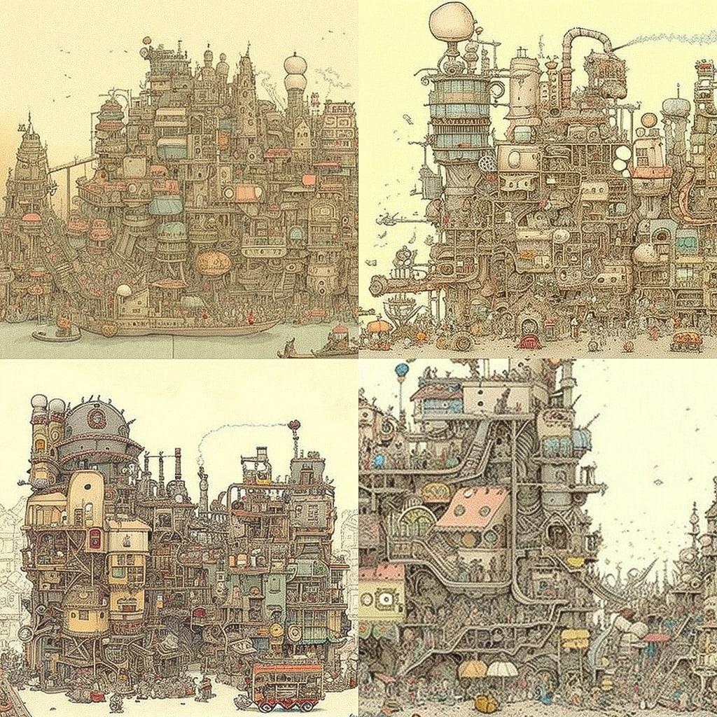 Mattias Adolfsson style, Midjourney V4, render 1 of 4
