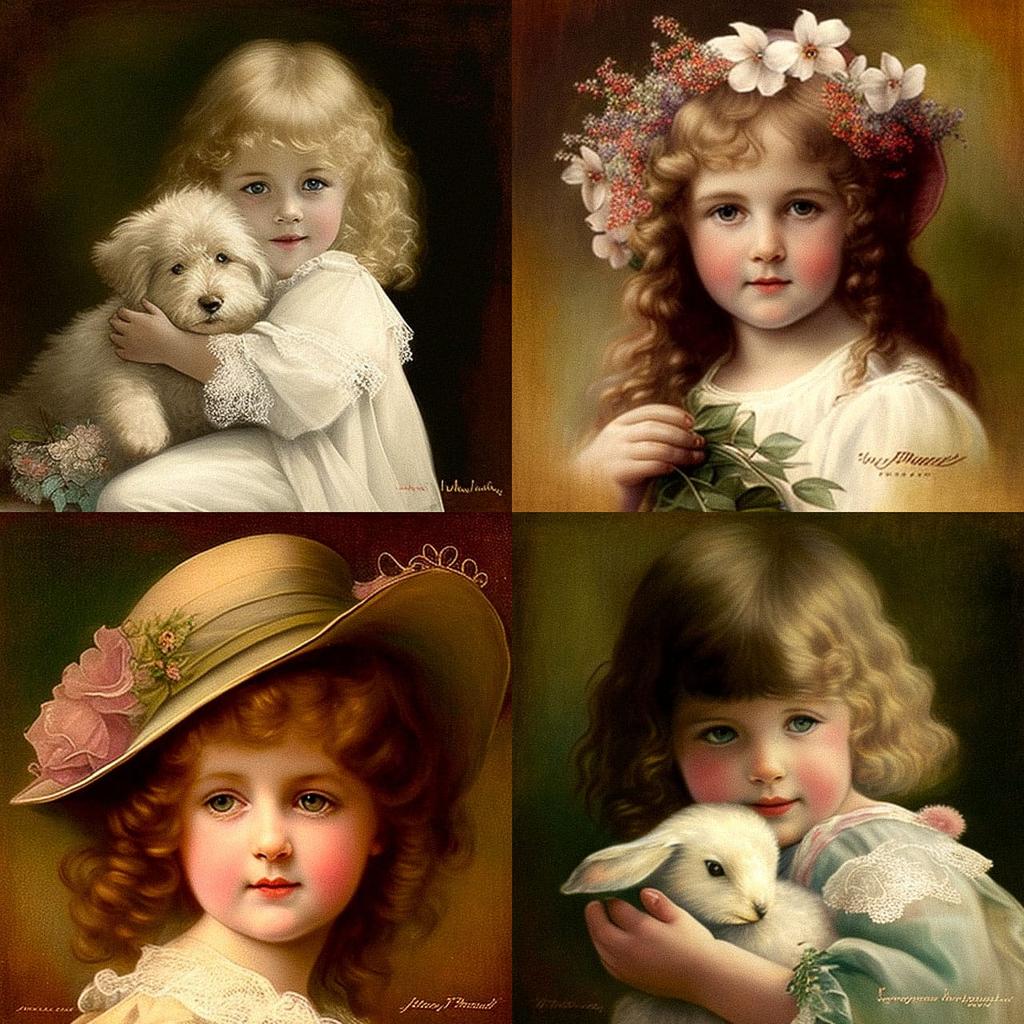 Maud Humphrey style, Midjourney V4, render 1 of 4