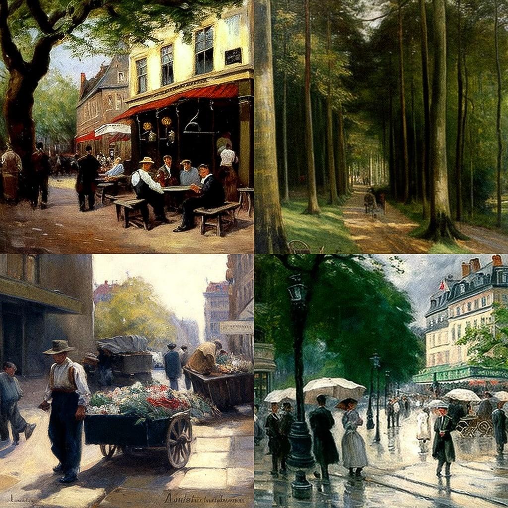 Max Liebermann style, Midjourney V4, render 1 of 4