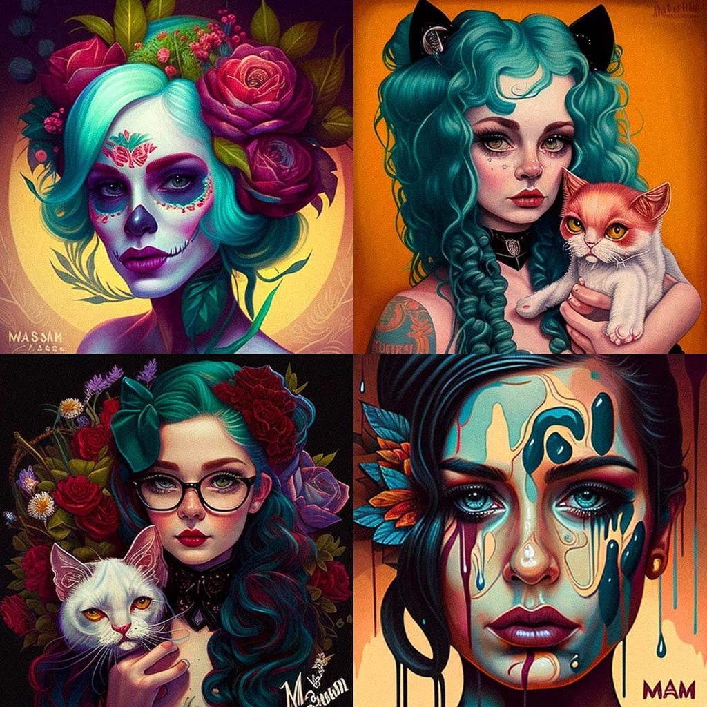 Megan Massacre style, Midjourney V4, render 1 of 4