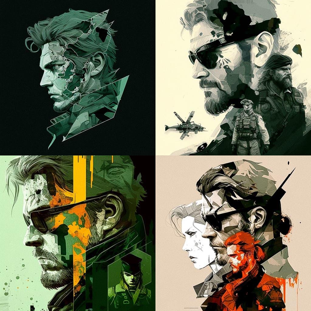 Metal Gear Solid style, Midjourney V4, render 1 of 4