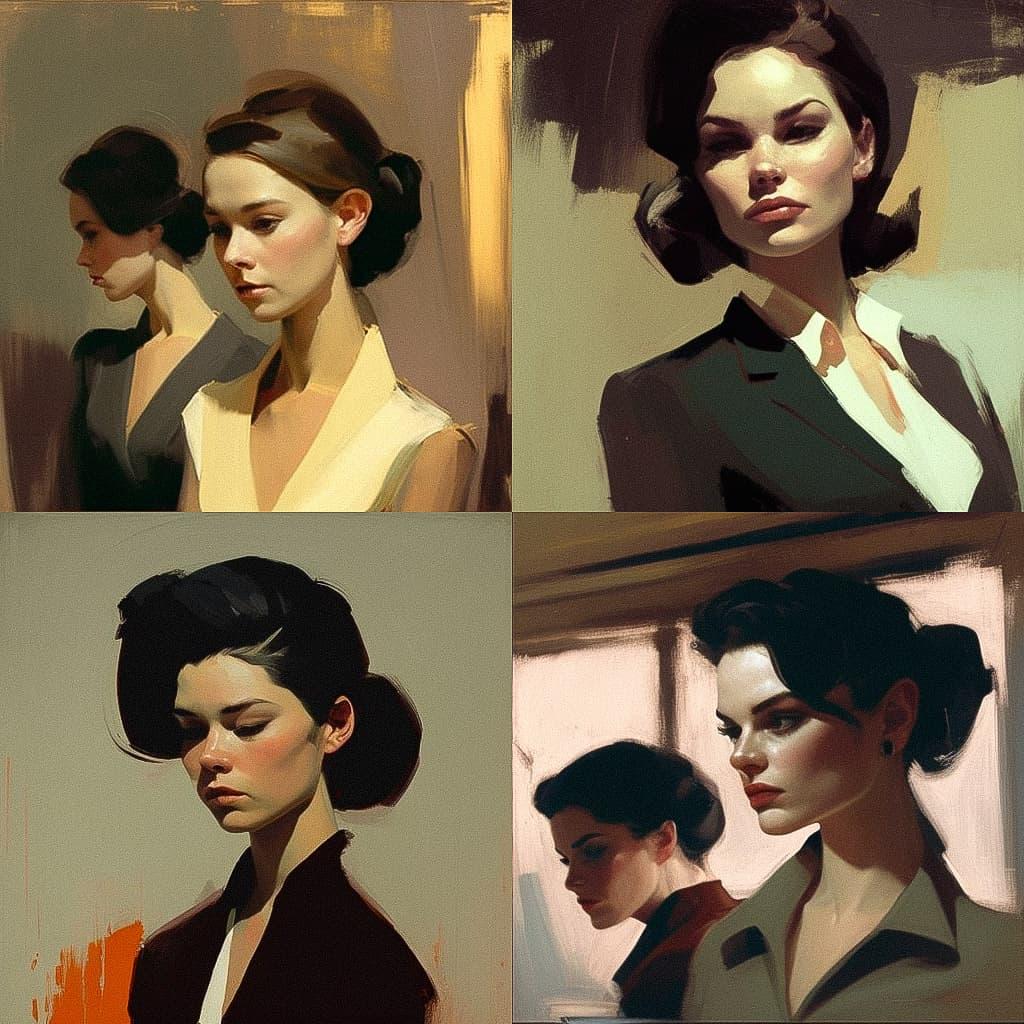 Michael Carson style, Midjourney V4, render 1 of 4