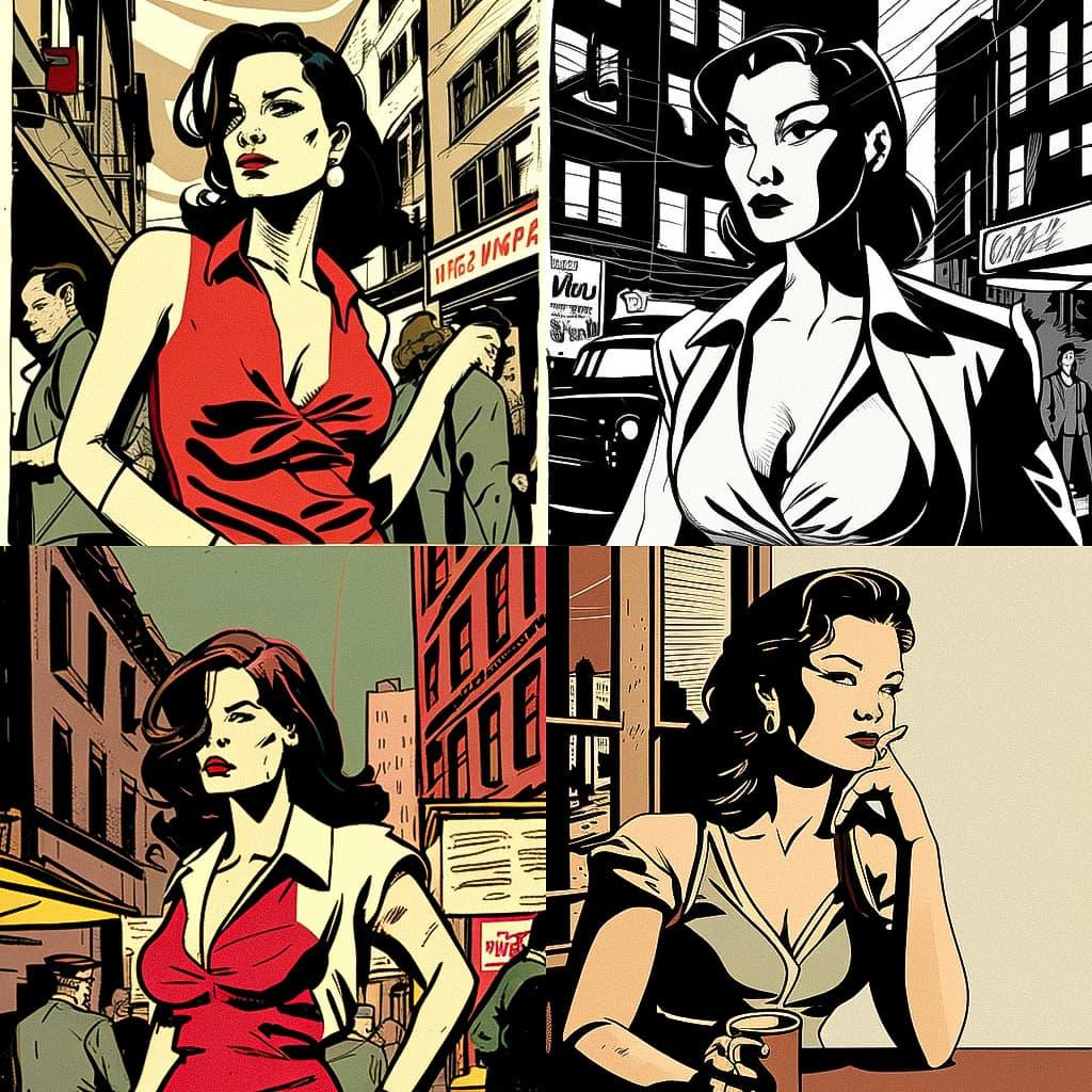 Michael Cho style, Midjourney V4, render 1 of 4