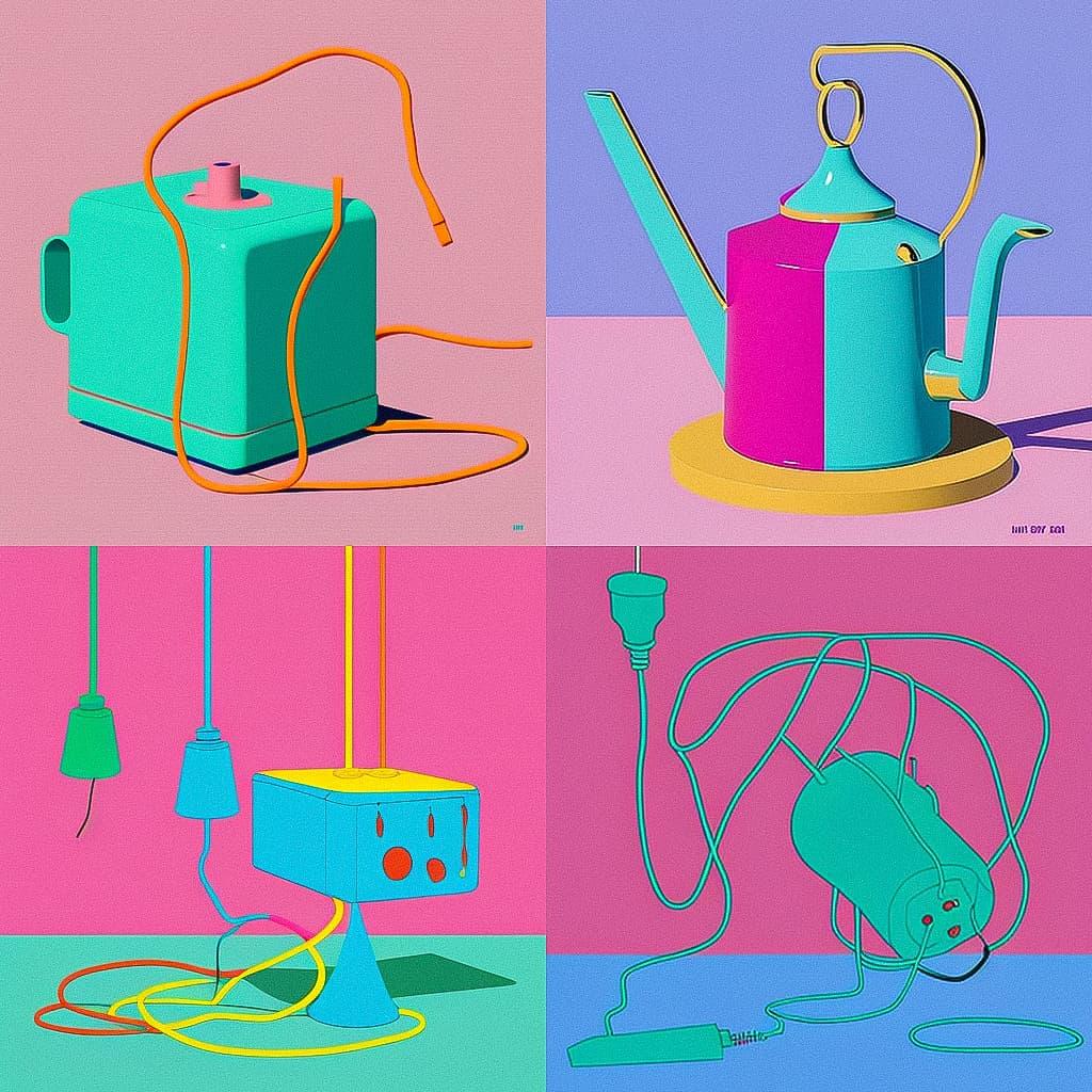 Michael Craig-Martin style, Midjourney V4, render 1 of 4