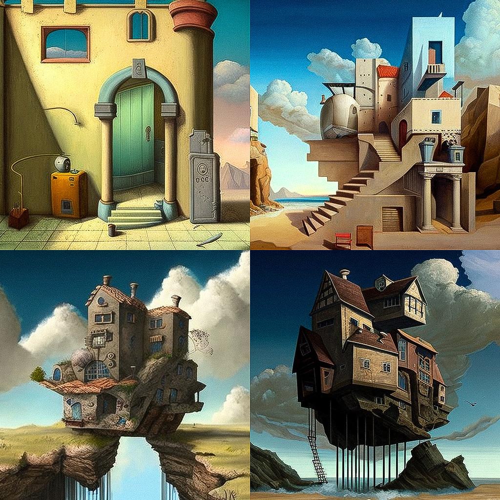 Michael Graves style, Midjourney V4, render 1 of 4
