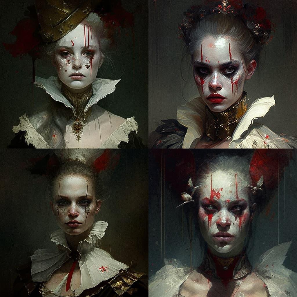 Michael Hussar style, Midjourney V4, render 1 of 4