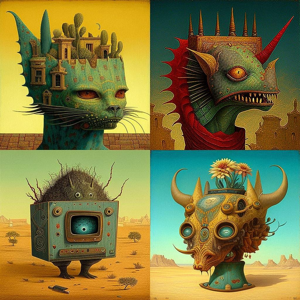 Michael Hutter style, Midjourney V4, render 1 of 4