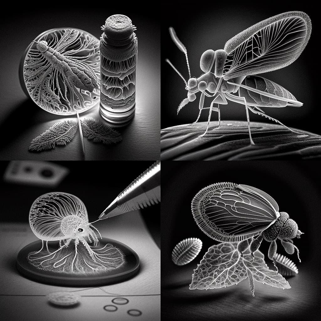 Micrographia style, Midjourney V4, render 1 of 4