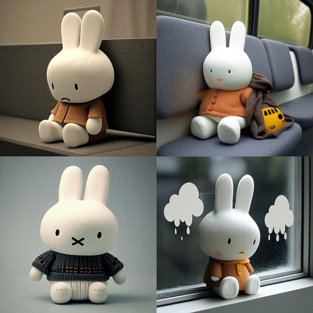 Miffy style, Midjourney V4, render 1 of 4