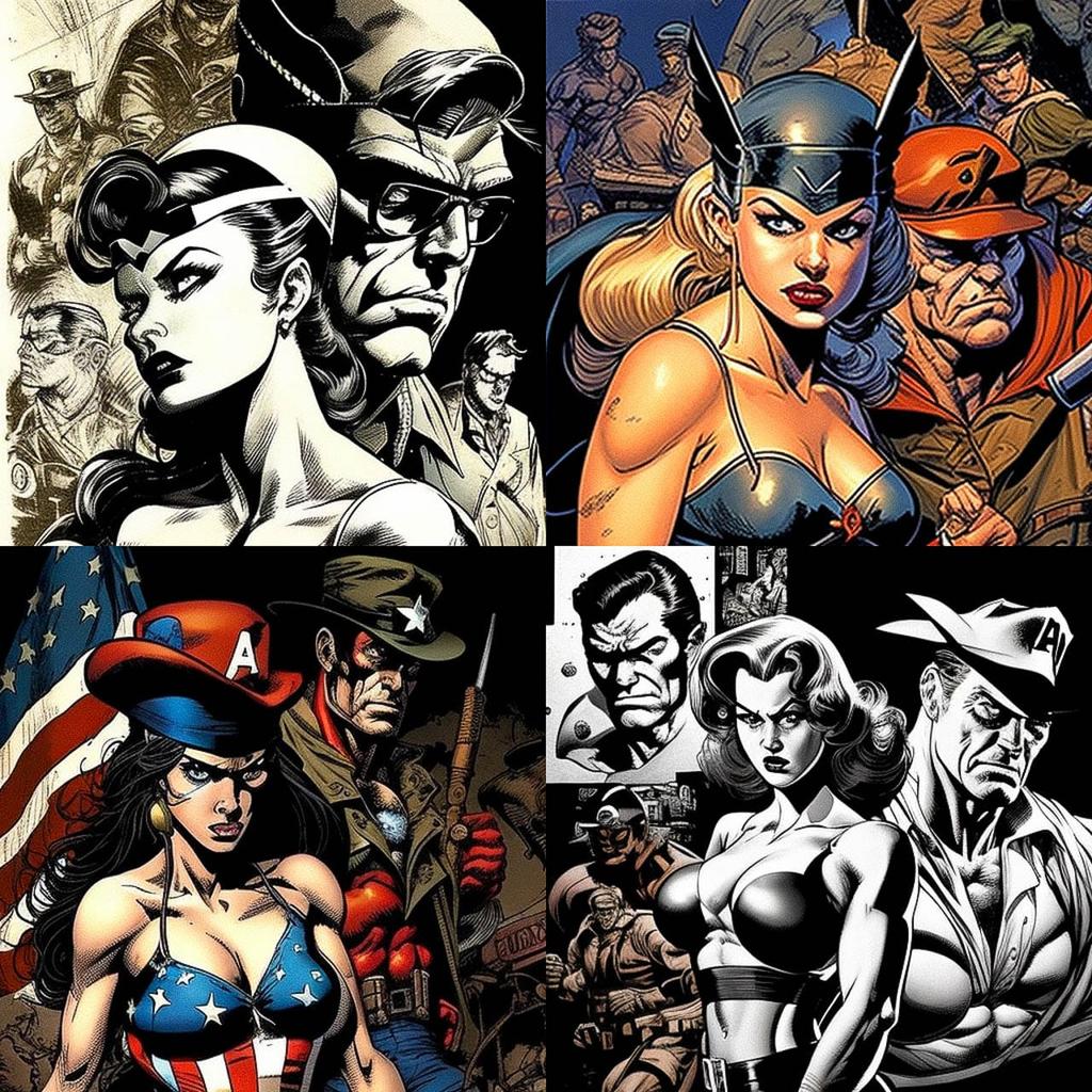 Mike Zeck style, Midjourney V4, render 1 of 4