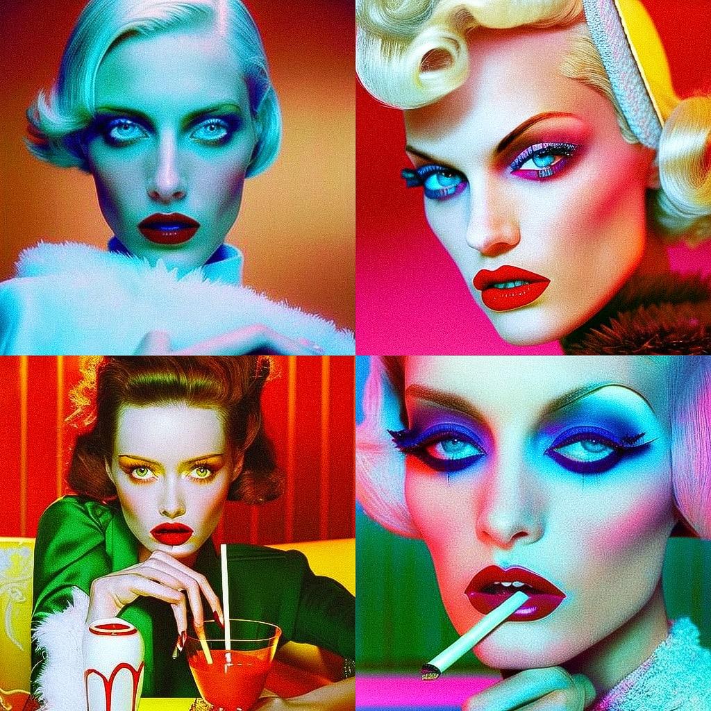 Miles Aldridge style, Midjourney V4, render 1 of 4
