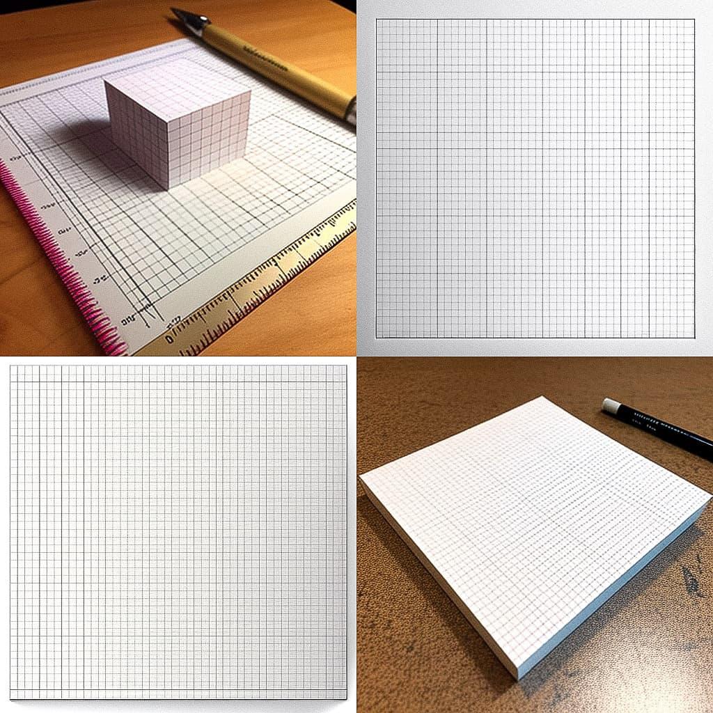 Millimeter squared paper style, Midjourney V4, render 1 of 4