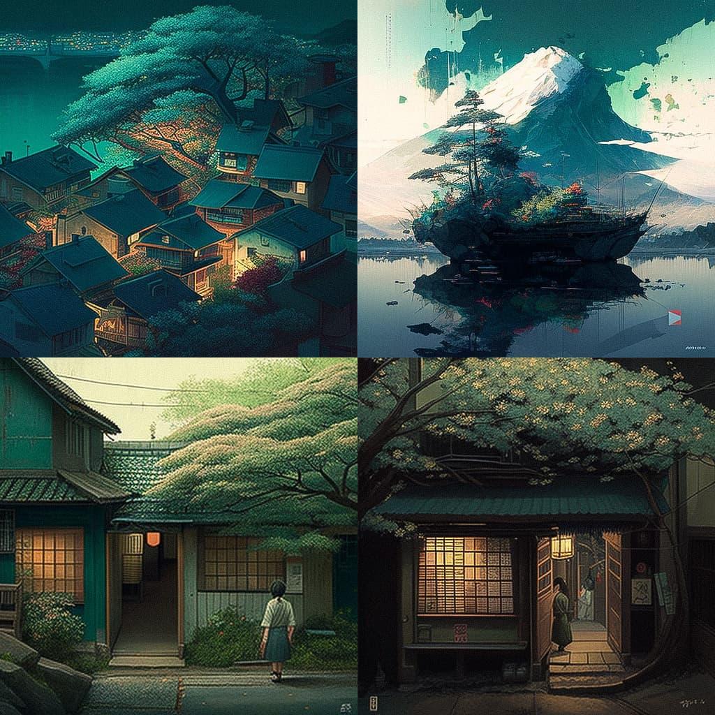 Mitsumasa Anno style, Midjourney V4, render 1 of 4