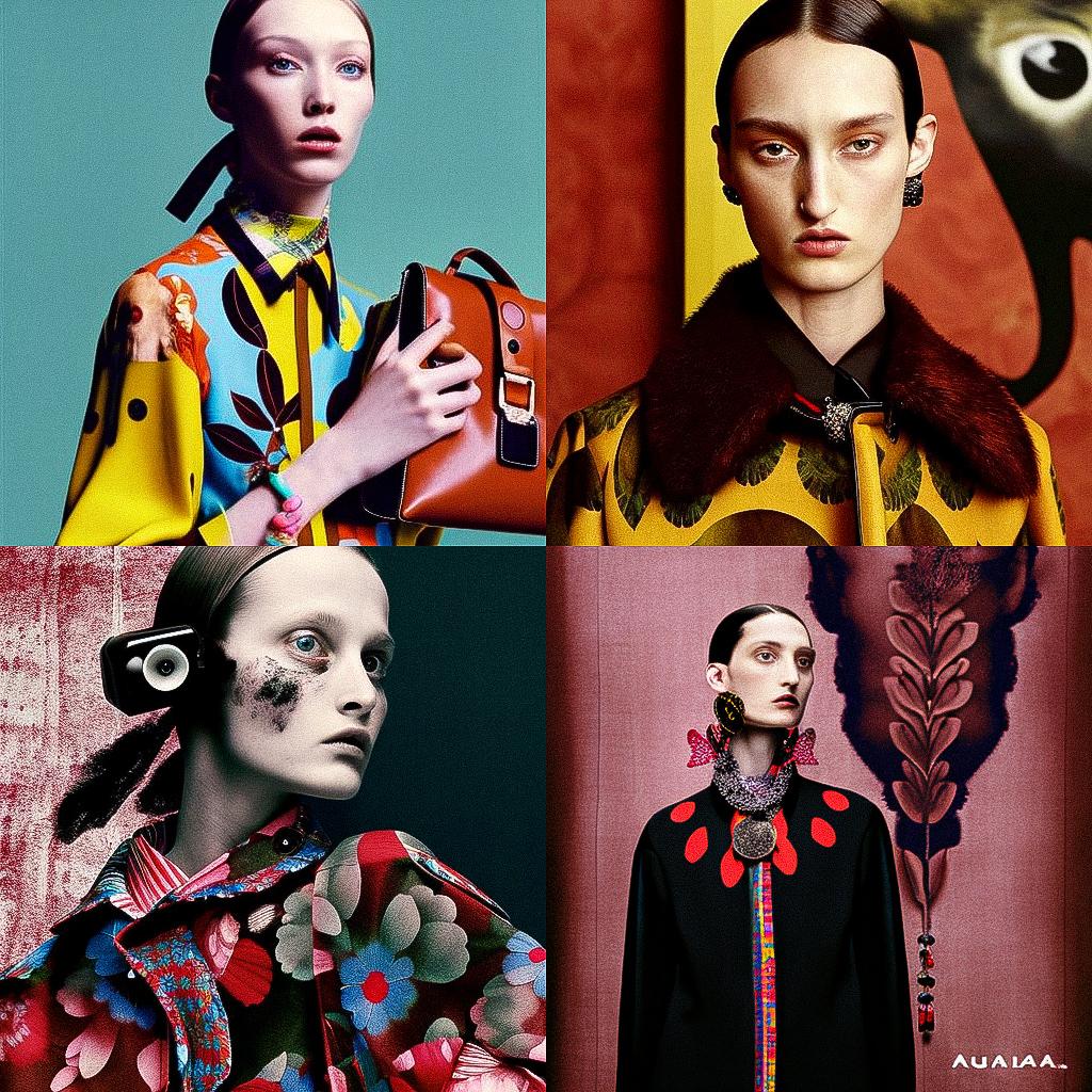 Miuccia Prada style, Midjourney V4, render 1 of 4