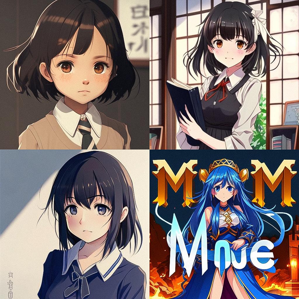 Moe anime style style, Midjourney V4, render 1 of 4