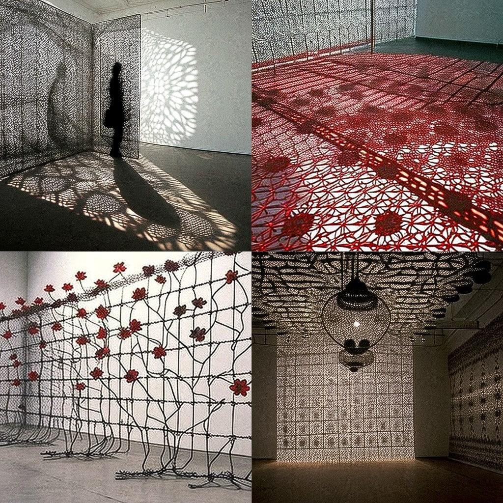 Mona Hatoum style, Midjourney V4, render 1 of 4