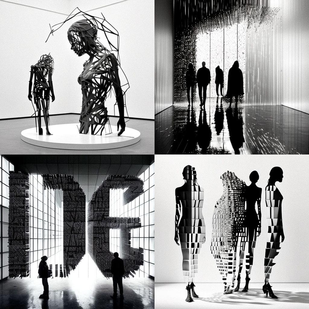 Monica Bonvicini style, Midjourney V4, render 1 of 4