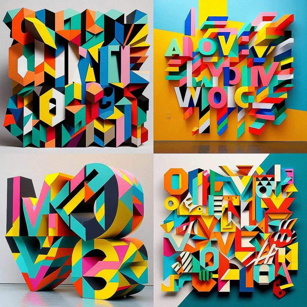 Morag Myerscough style, Midjourney V4, render 1 of 4