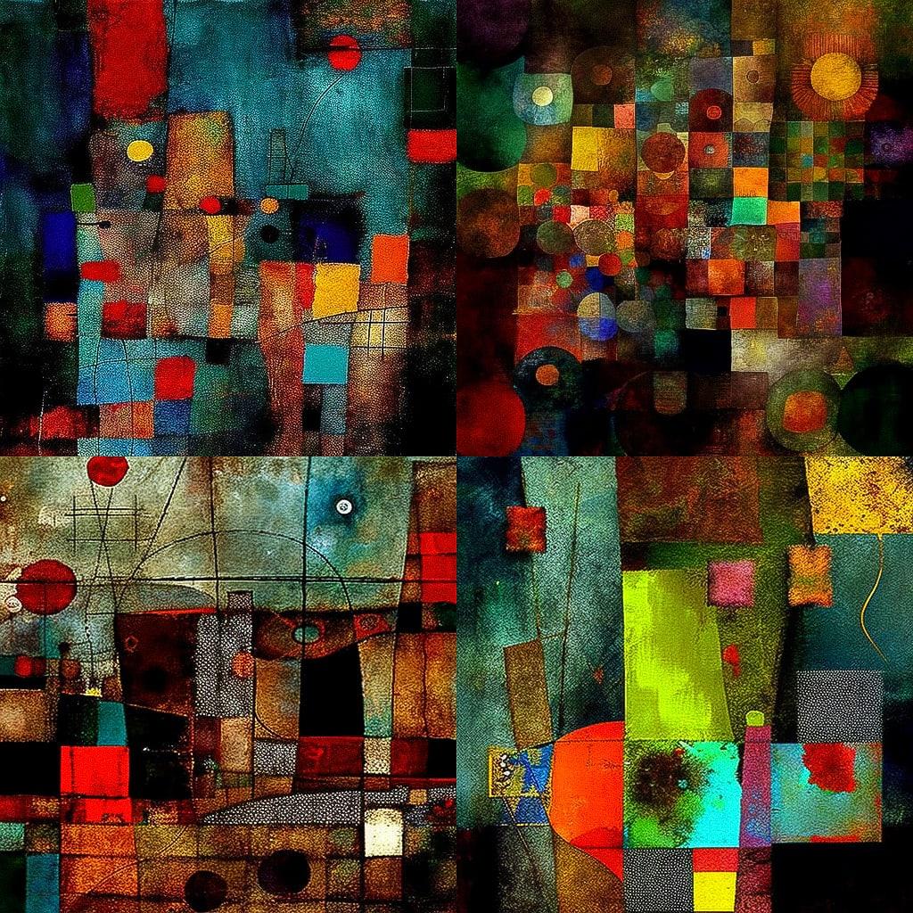 Mordecai Ardon style, Midjourney V4, render 1 of 4
