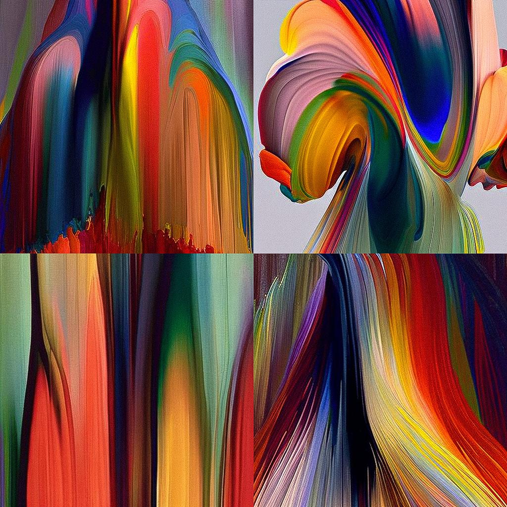 Morris Louis style, Midjourney V4, render 1 of 4