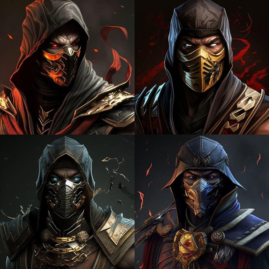 Mortal Kombat style, Midjourney V4, render 1 of 4
