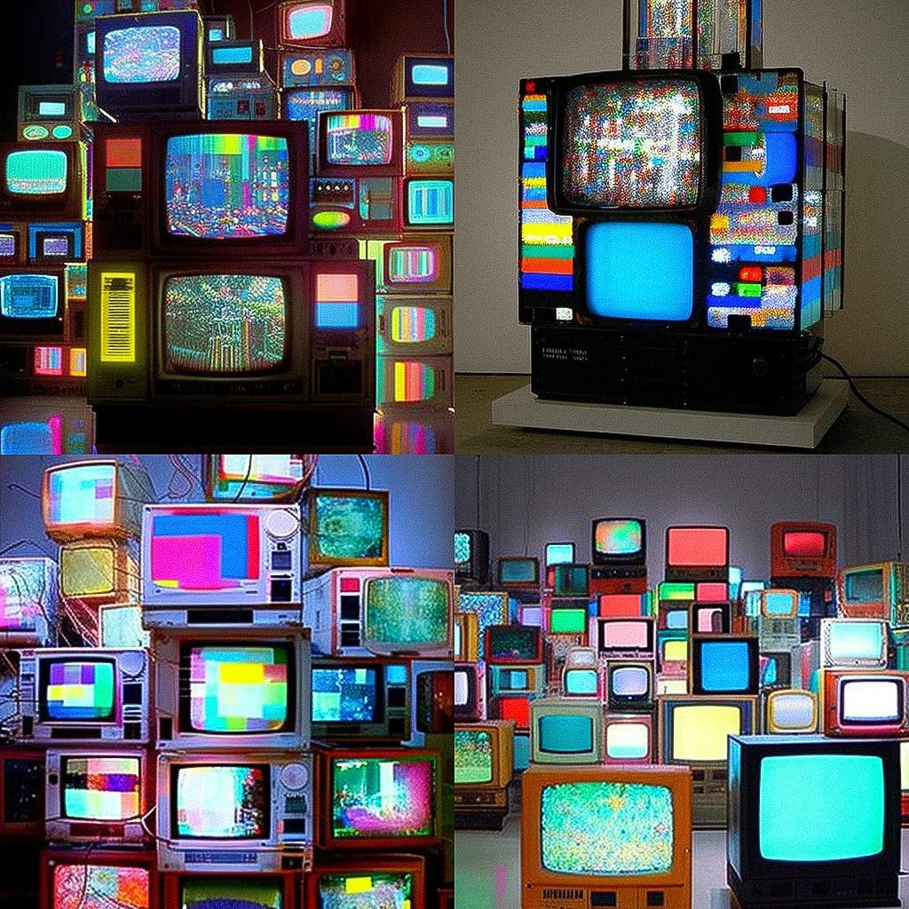 Nam June Paik style, Midjourney V4, render 1 of 4