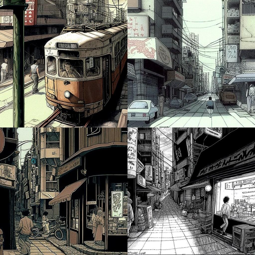 Naoki Urasawa style, Midjourney V4, render 1 of 4